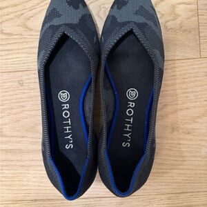 Rothy's Camouflage Black and Blue Flats